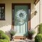 White Summer Wreath 24 Inch Artificial Summer Wreaths for Front Door Summer Floral Wreath with White Flowers Berries for Wall Porch Farmhouse Summertime Holidays